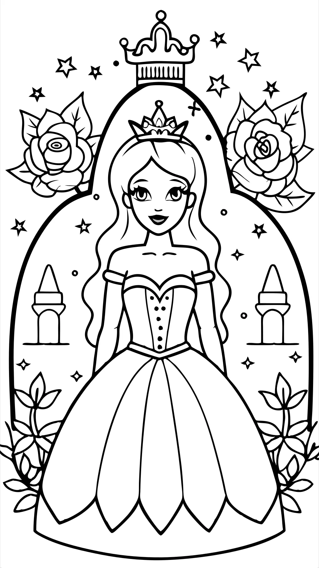 beautiful barbie princess coloring pages